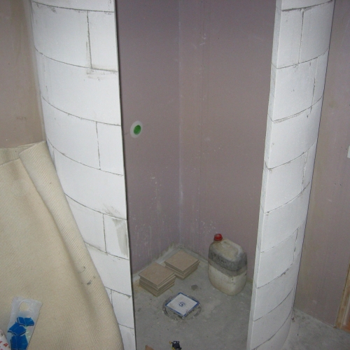 rund bruseniche opmuret i gasbeton
