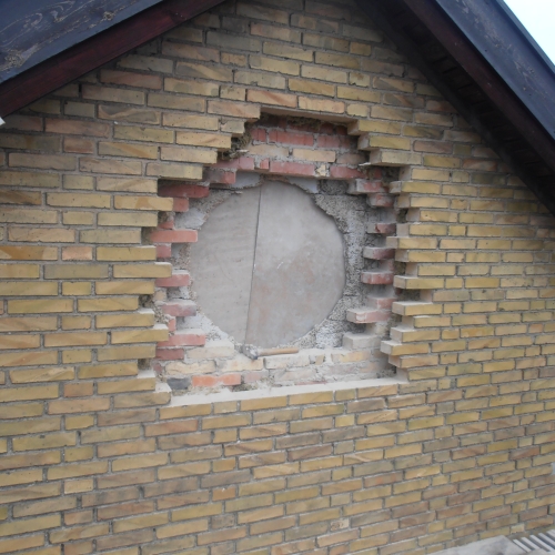 Kunden ønsker et rundt vindue i sin gavl , her forarbejdet